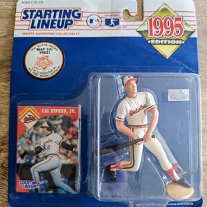 Composition de départ Sports Super Star Collectibles 1995 avec carte de collection Cal Ripken Jr #5 Baltimore Orioles NIP