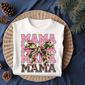 Mama Camo Coquette Bow PNG Old School Camo png Girls Camo Bow Png Shirt  Retro Hunting Sublimation Coquette Bow Png Camoflauge Print Png