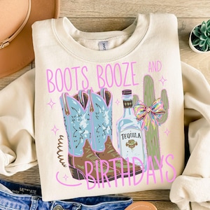 Nashville Birthday PNG Cowgirl Birthday Party Squad Nash Bash Boots Booze Birthdays Girls Trip Sublimation Matching Birthday Shirts