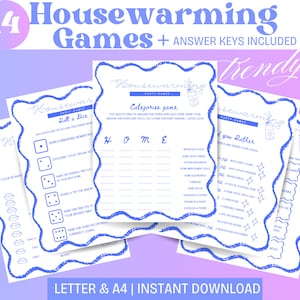 House warming game Housewarming game bundle icebreaker game for new home party idea Break the Ice Game House warming gift for home whimsical