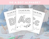 Dot Alphabet tracing letters Dot Marker Worksheet Upper an Lower Case Letter Tracing Activities for Toddler Homeschool Activities Printable