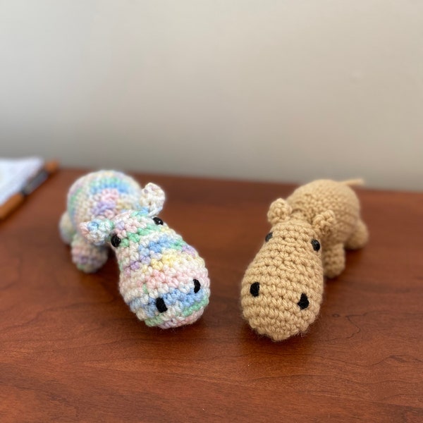 Customizable Crochet Toy Hippo