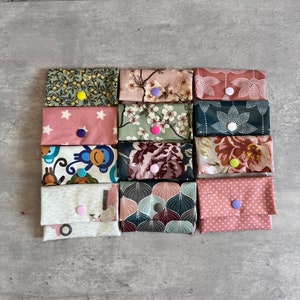 Minigeldbörse Handmade Kartenetui Wachstuch Geschenk bis 12 Euro Geschenkidee Kinder & Erwachsene Reiseaccessoires