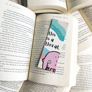 This Is A Threat Bookmark | Booktok Bookmark | Book Accessories | Book Gifts for Book Lovers