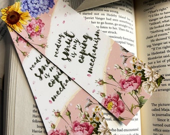 Floral Smut Reading Bookmark: Book Lover Gift