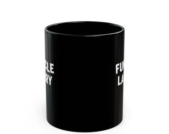 Funcle Larry Black Coffee Mug, Fun Uncle Larry 11oz Ceramic Cup,