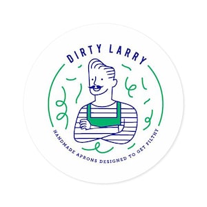 Dirty Larry 3&quot; Sticker | Durable, Weather Resistant Vinyl Sticker | Free Shipping!