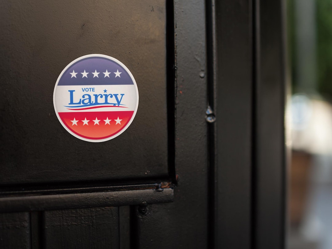 Sticker For Larry Vote Larry Vinyl Sticker, Political Humor Gift - Etsy