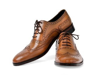 Brogues de cuero hechos a mano Oxfords