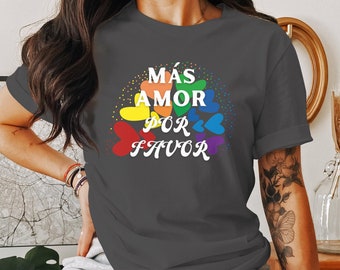 Koszulka Más Amor Por Favor: koszulka Rainbow Hearts Pride