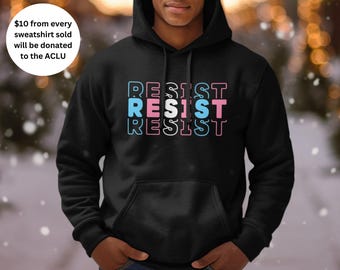 Trans Pride Flag Resist Hoodie: LGBTQ+ Ally Empowerment