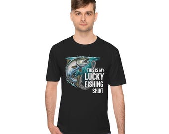 Fishing Tee, This Is My Lucky Fishing Shirt, Perfect for Outdoors, Fishing Gift, Adventure Apparel, Men and Women
