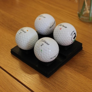 4 Ball Golf Ball Display/Holder - Perfect Golf Gift
