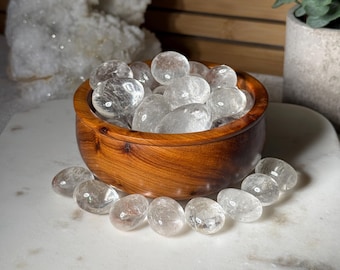 Clear Quartz Tumble Choose Your Size High Quality Clear Quartz Crystal Tumbled Pocket Stone Crystal for Cleansing Manifestation and Healing