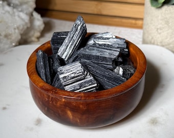 Small Raw Black Tourmaline Crystal Protection Stone for Grounding Energy Root Chakra Black Tourmaline Mineral Specimen for Crystal Grids