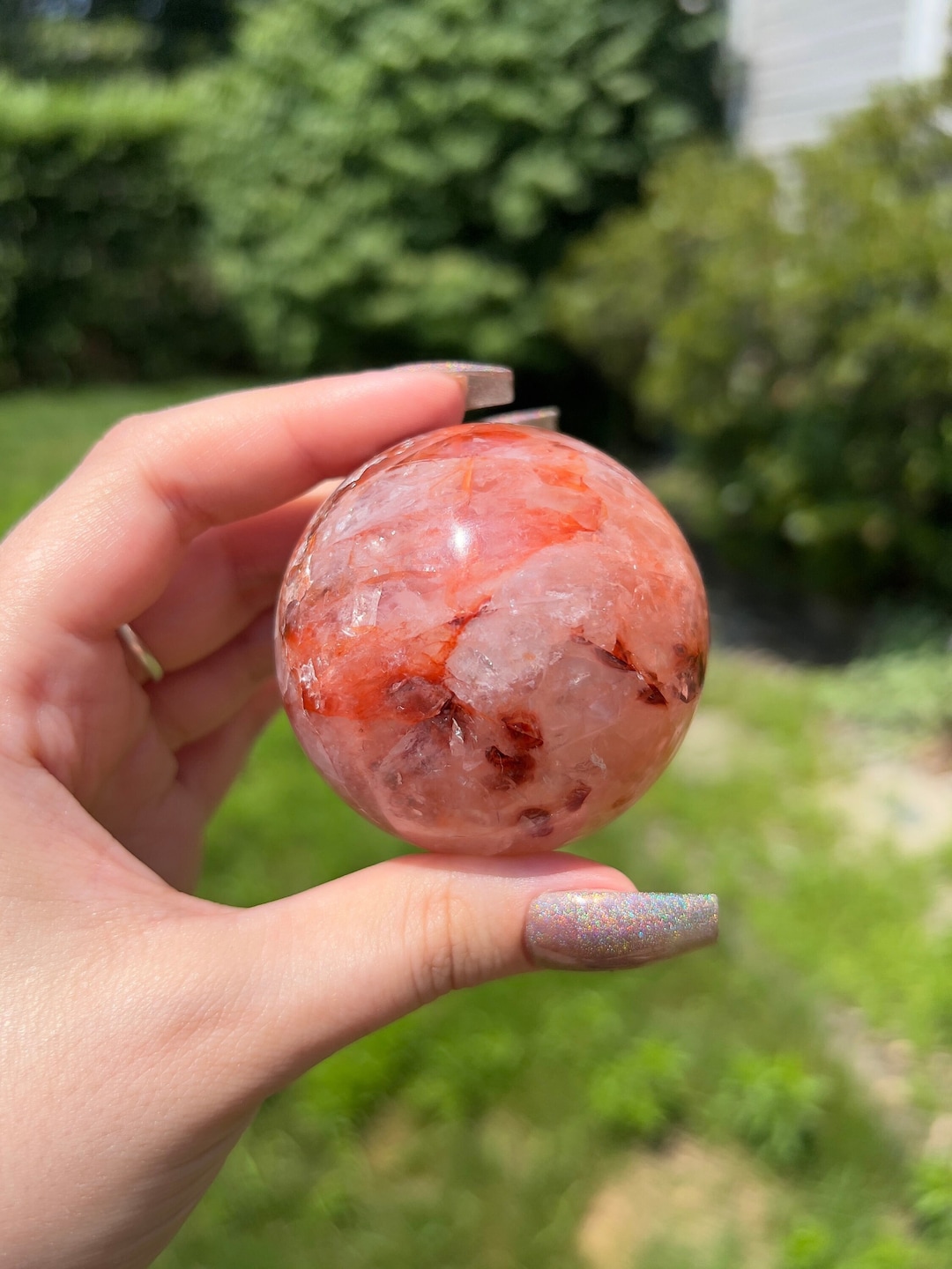 Fire Quartz Sphere Etsy