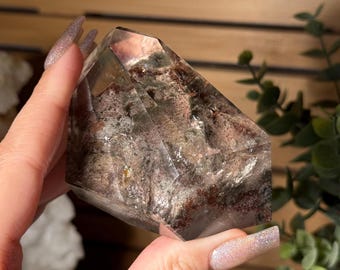 Garden Quartz Crystal Freeform High Quality Clear Quartz with Lodolite Inclusions Large Garden Quartz Freeform Crystal for Energy Healing