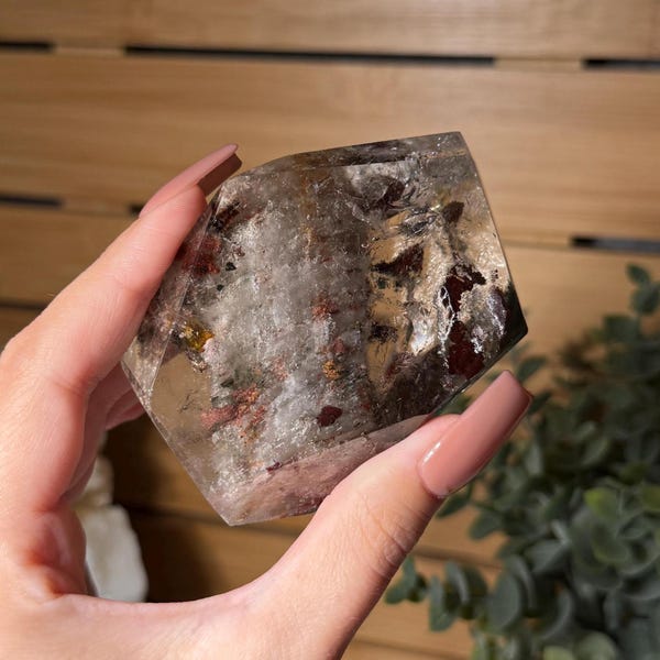 Garden Quartz Crystal Freeform High Quality Clear Quartz with Unique Lodolite Inclusions Garden Quartz Freeform Crystal for Transformation