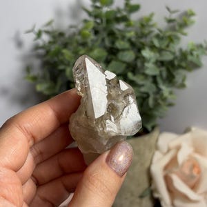 Raw Elestial Quartz Cluster Quartz Crystal Cluster Mineral Specimen Elestial Quartz with Lepidolite Albite and Green Tourmaline Inclusions