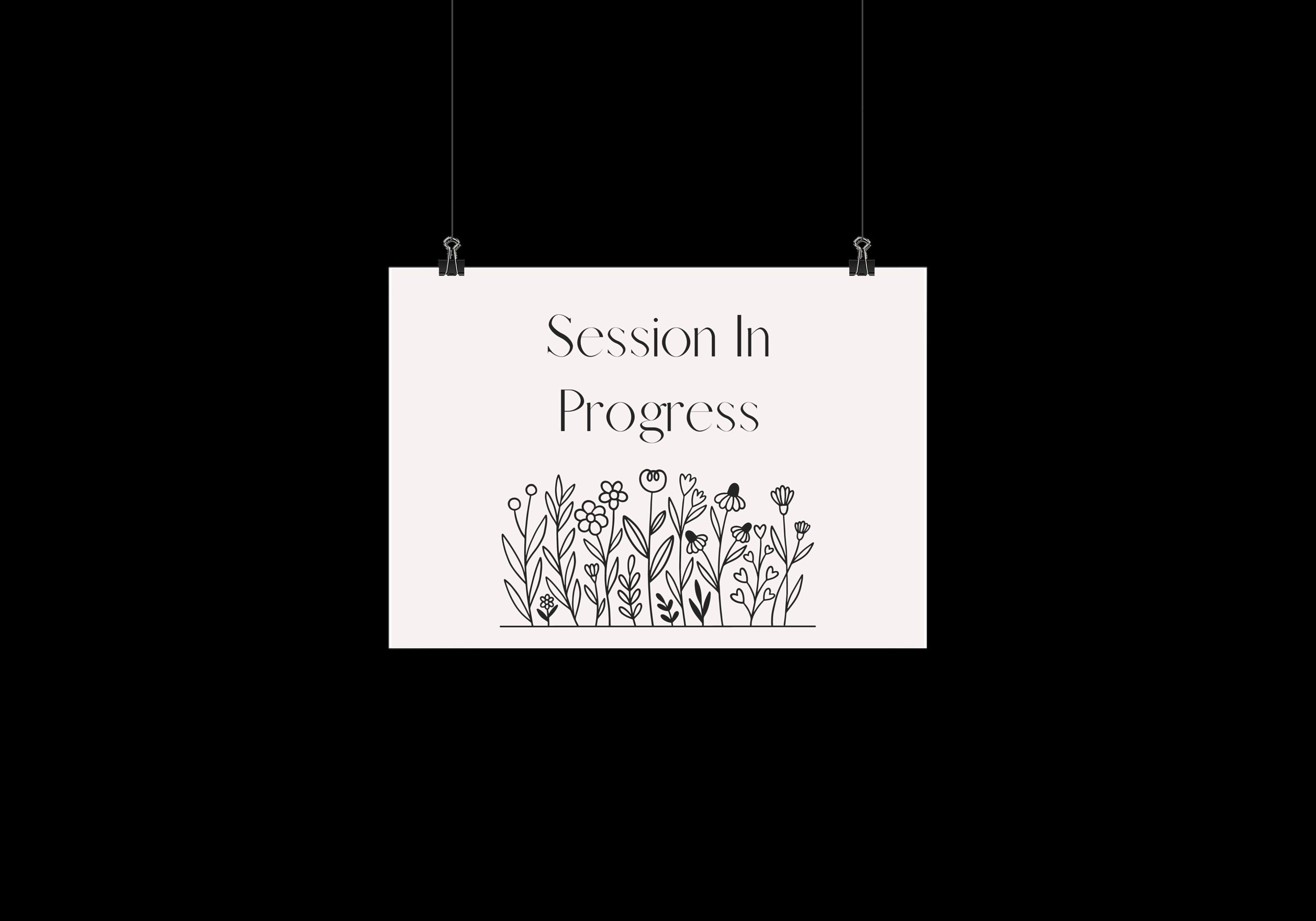 Set of 4 Printable in Session Door Signs for Therapists - Etsy Australia