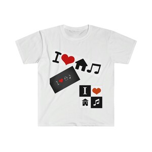 Camiseta Softstyle unisex Me encanta la música house