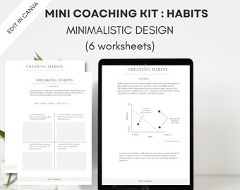 coaching resources,coaching canva templates, coaching worksheet canva,habit planner,worksheets for habits,coaching tools for habits,coachkit