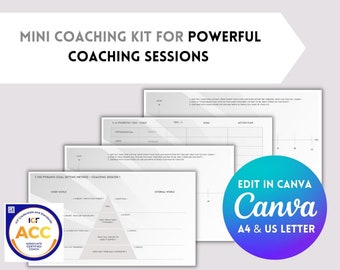 Premade Coaching Session Toolkit, Goal Setting Planner (PDF)