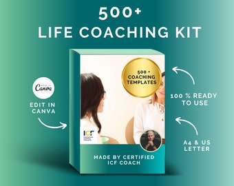 life coaching business template , coaching kit worksheet, editable coaching workbook , coaching canva ebook, executive leadership coaching,