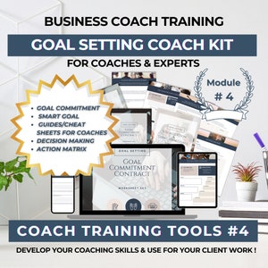 Zielsetzungs-Coaching-Planer Canva-Arbeitsblatt, Karriere-Coaching-Entwicklung, druckbares Zielsetzungs-Coaching-Planerblatt, Business-Tools
