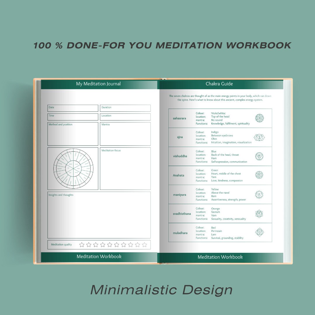 Mindfulness and Meditation Coaching Workbook Journal, Wellness Coach Tools, Mindfulness Practice ...