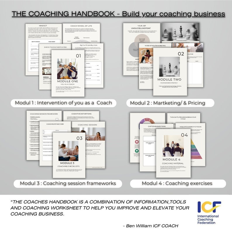 Life Coaching Business Template , Coaching Kit Worksheet, Editable ...