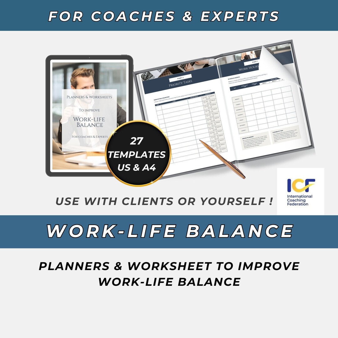 Work-life Balance Planner, Self-development Sheet, Goal Checklist for ...