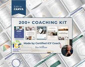 Life Coaching Template Canva Coaching Bundle Business Coaching tools career coaching toolkit Done for you canva worksheet leadership kit