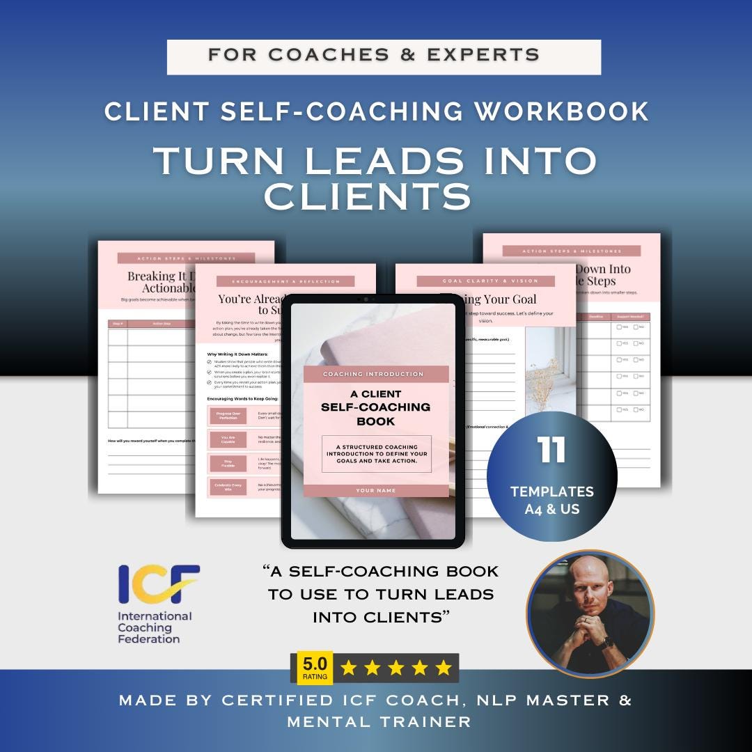 Editable Canva Coaching Workbook & Lead Magnet for Life Coaches — Pre ...