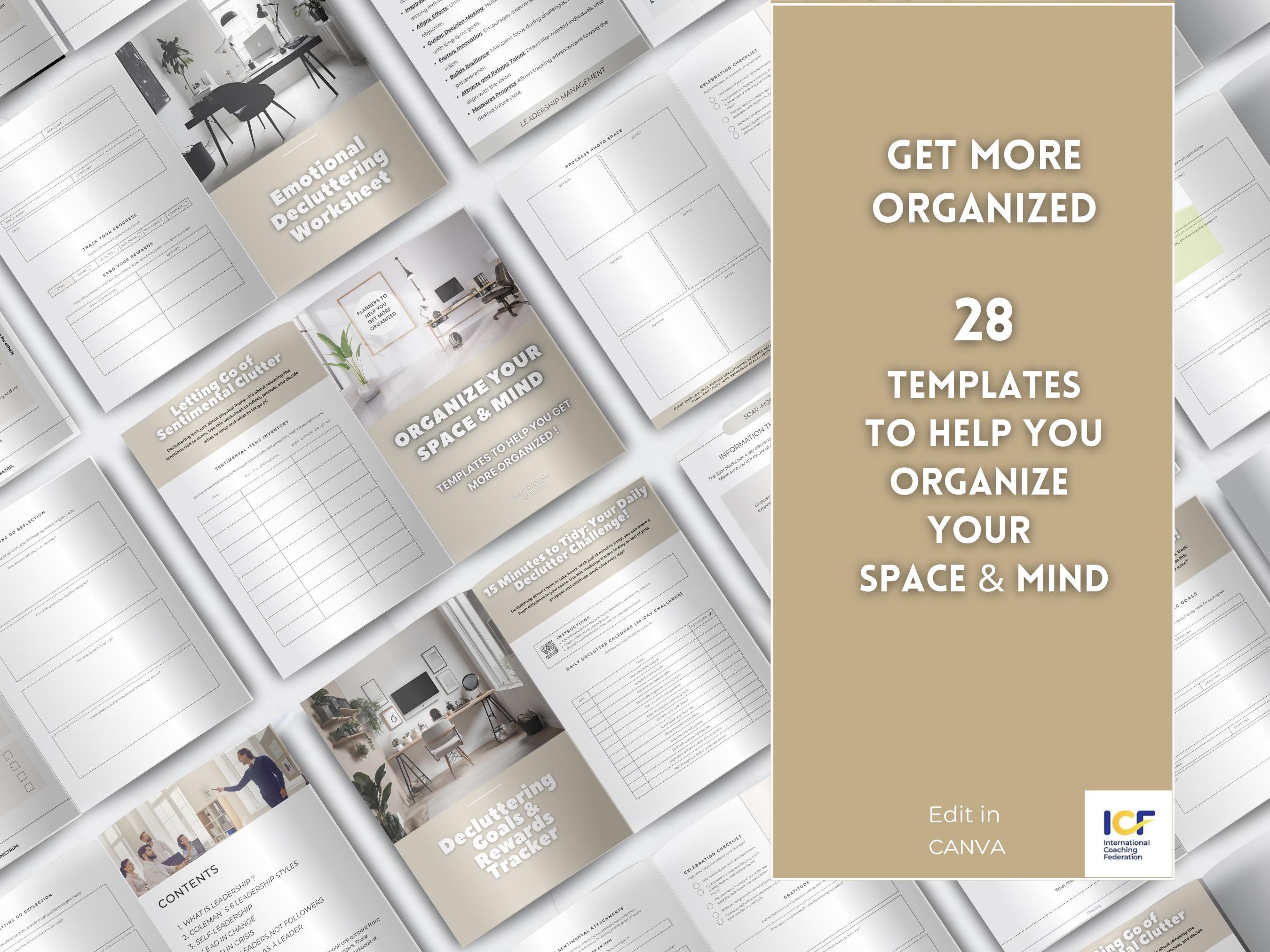 Editable Canva Template, Organization Template Productivity Tools Space ...