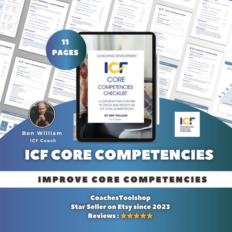 ICF Coaching Competency Checklist Canva Template | Editable Coach Tool ...