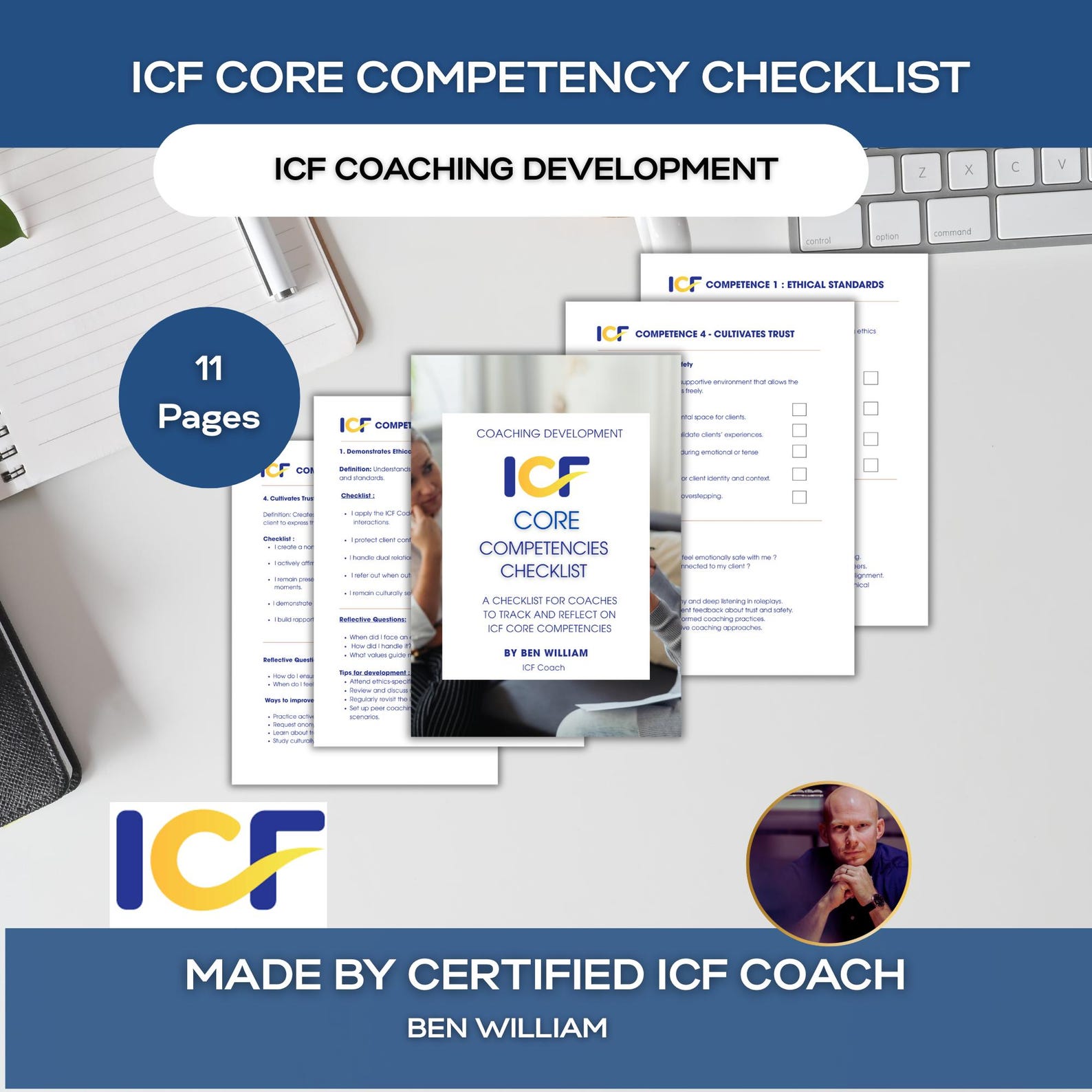 ICF Coaching Competency Checklist Canva Template | Editable Coach Tool ...