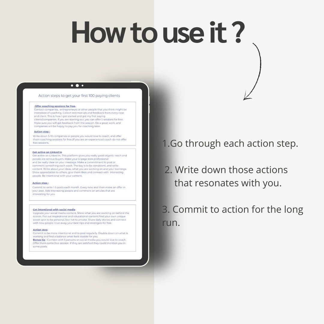 How to Get Coaching Clients, Action Steps for Getting Coaching Clients ...