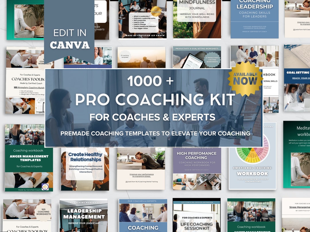 Life Coaching Template Bundle Kit Business Coaching Canva Worksheet ...
