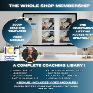 100 coaching worksheet toolkit, Coaching templates editable, business coach methods, coaching sessions, executive coaching, canva template image 10