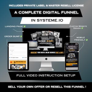 Systeme.io Funnel PLR  MRR | Done-For-You Funnel Kit w/ Landing, Order & Bump | Online Business Passive Income Resell Rights