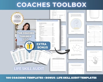 Coaching tool, Coaching template editable, business coach methods, life skill audit,personal assessment canva template, coaching worksheet