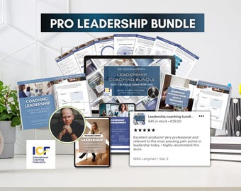 Leadership Coaching Bundle: 200+ Executive & Team Templates (Canva) Professional Business Leadership Develoment Traning Worksheet