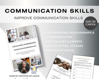 Libro electrónico para mejorar las habilidades de comunicación: plantillas de asertividad, hojas de trabajo de escucha activa para coaching de relaciones y gestión de conflictos