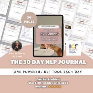 NLP Selbstcoaching Tagesplaner - Mindset-Journal für persönliches Wachstum und Ziele Digitaler Download Canva editierbares Coaching-Toolkit.