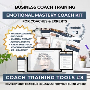 Therapy Workbook Printables, Coping skills Canva Template, Mindfulness Guide for life coaches, Emotion Intelligence coaching kit,