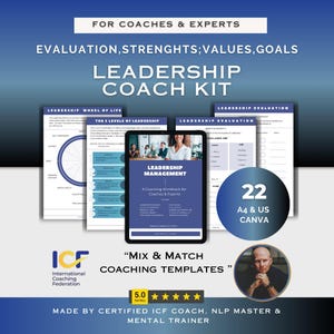 Arbeitsblatt zum Coaching von Leitern | Business Coaching Vorlage für Kader-Führer, Karriere-Beratung für Leiter, Coaching-Kit für die Entwicklung von jungen führungskräften.