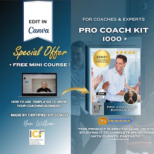 life coaching template bundle kit business coaching canva worksheet leadership coaching tool coaching session client intake form coaching