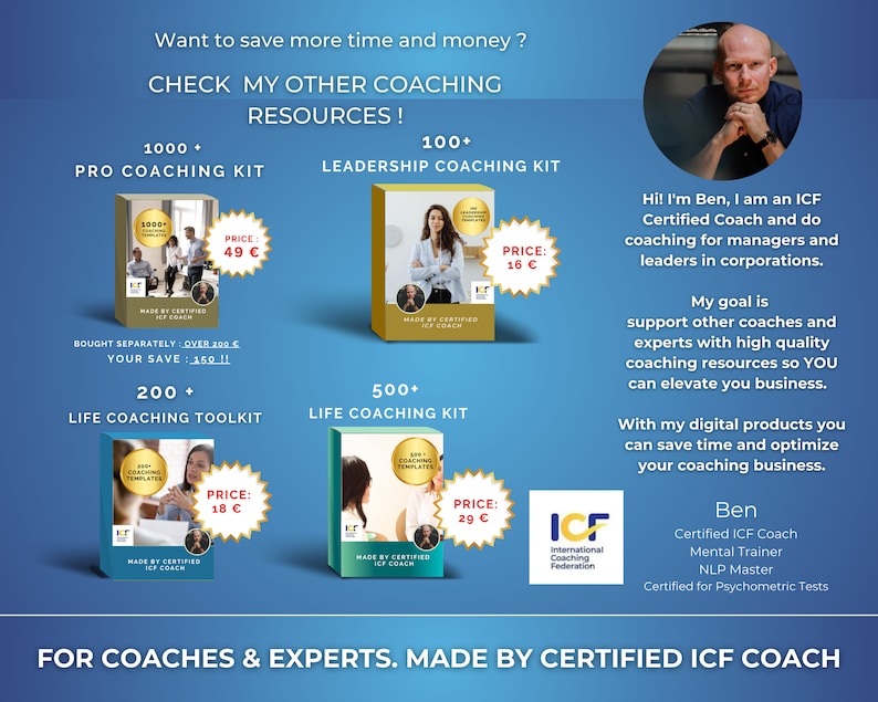 Life Coaching Business Template , Coaching Kit Worksheet, Editable ...