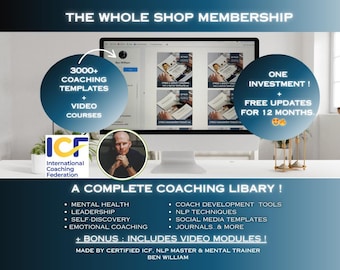 Coaching Canva Template Bundle Life Coaching Worksheet Whole Shop Vault  Business Bundle, Membership for Coaches Coachin kit